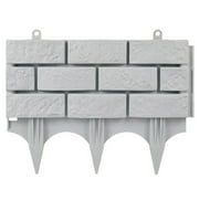 BMYJ Retaining Wall Block Faux Stone Edging for Landscaping, 17 x 13 Inch Garden Border Landscape No Dig Edging Blocks Garden Plastic Fence for Mulch Flower Bed Patio Lawn Path Walkway
